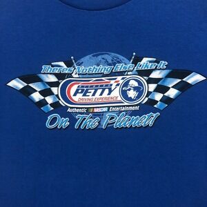 Richard Petty‎ Racing T-Shirt NASCAR Graphic Tee Blue AAA Men's Size XL